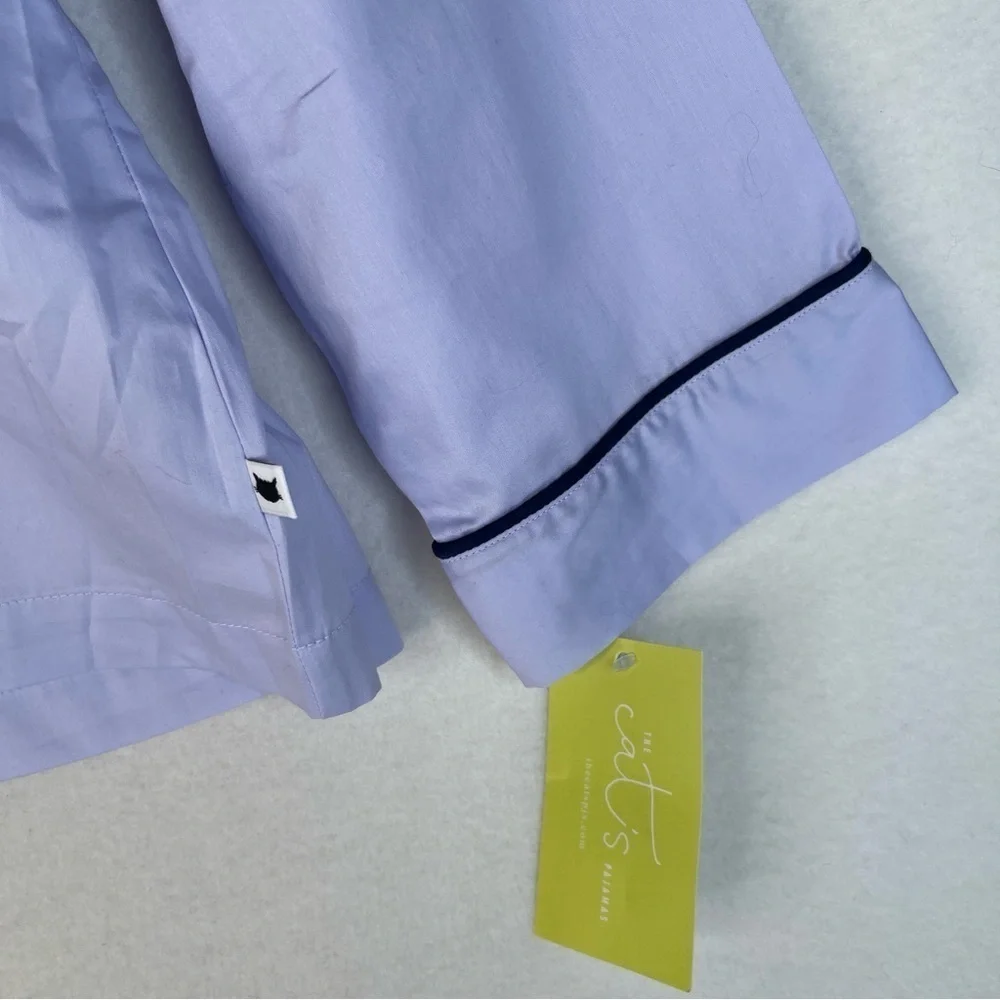 The Cat's Pajamas Pima Pajama Top Medium Periwinkle NWT